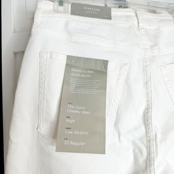 Everlane The Original Curvy Cheeky High Rise Straight Leg Jeans Women’s Size 32 - Picture 7 of 9